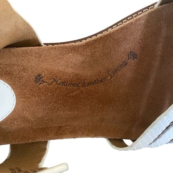 Sofft Slingback Comfort Sandals 8.5 White Leather Cork Footbed Brinda Summery - Picture 8 of 8